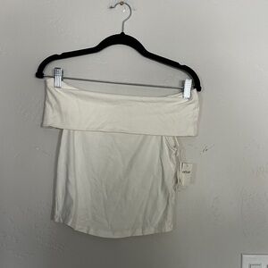 Aerie Cream Short Sleeve Top